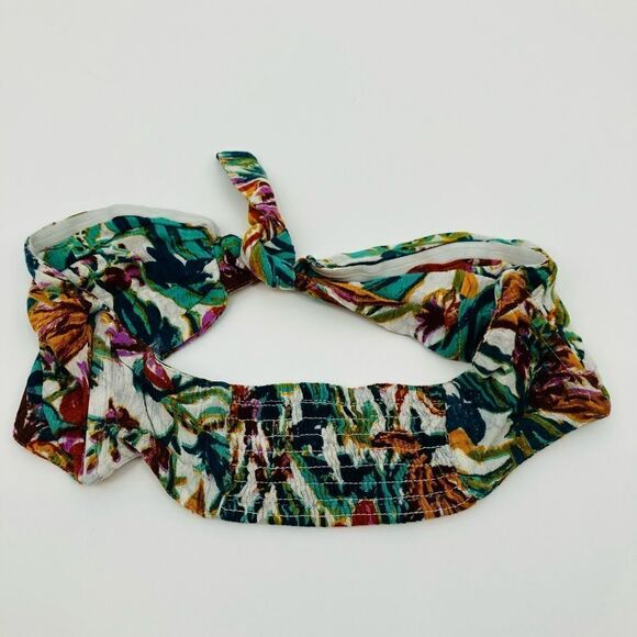 Urban outfitters | tropical botanical front tie top | size small - Picture 5 of 5